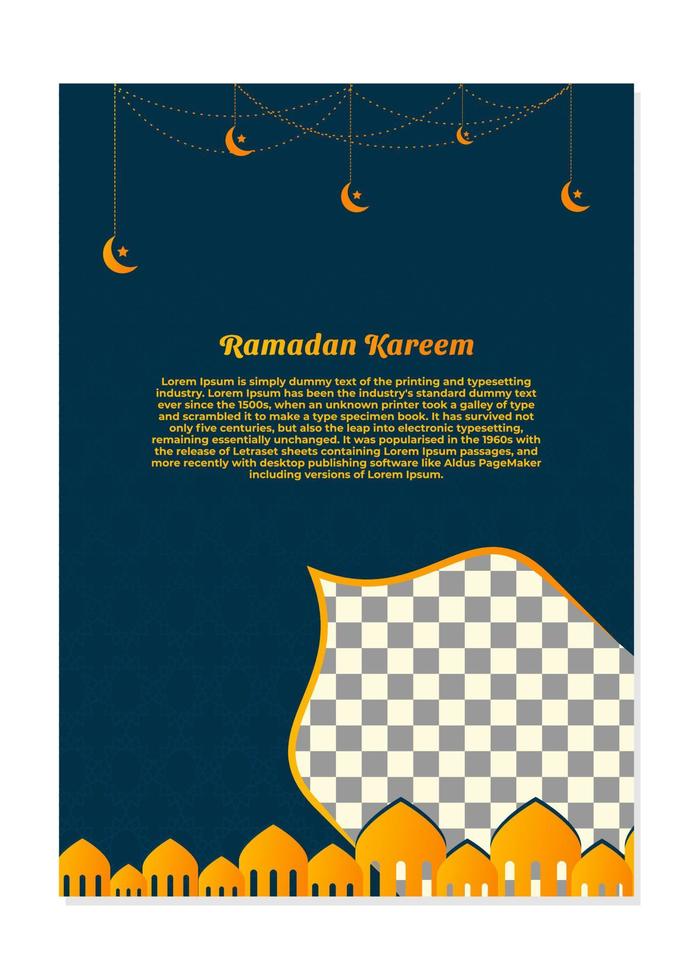 ramadan kareem-flyer. geschikt om te plaatsen op inhoud met een islamitisch thema vector