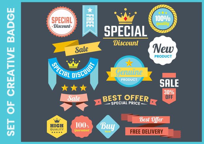 Set van retro promotionele verkoop banners vector