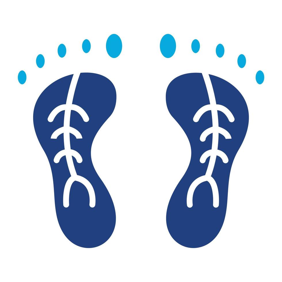 CO2-voetafdruk glyph tweekleurig pictogram vector