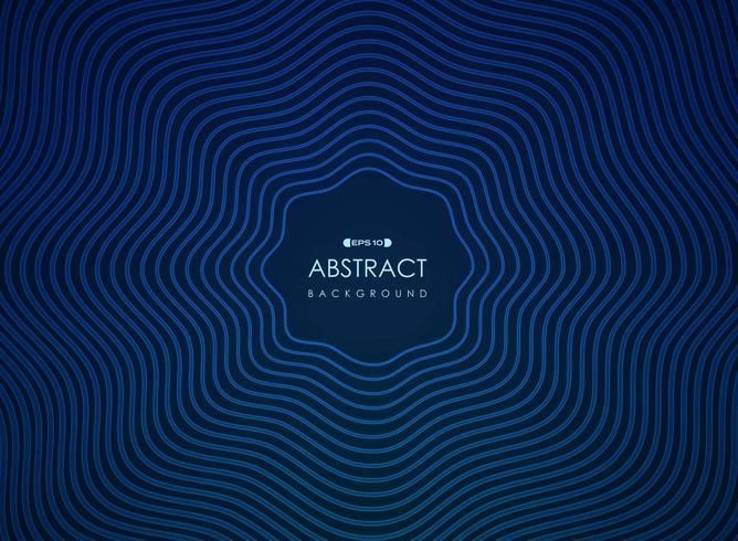 Abstract golvend blauw stralend lijnen futuristisch patroon vector