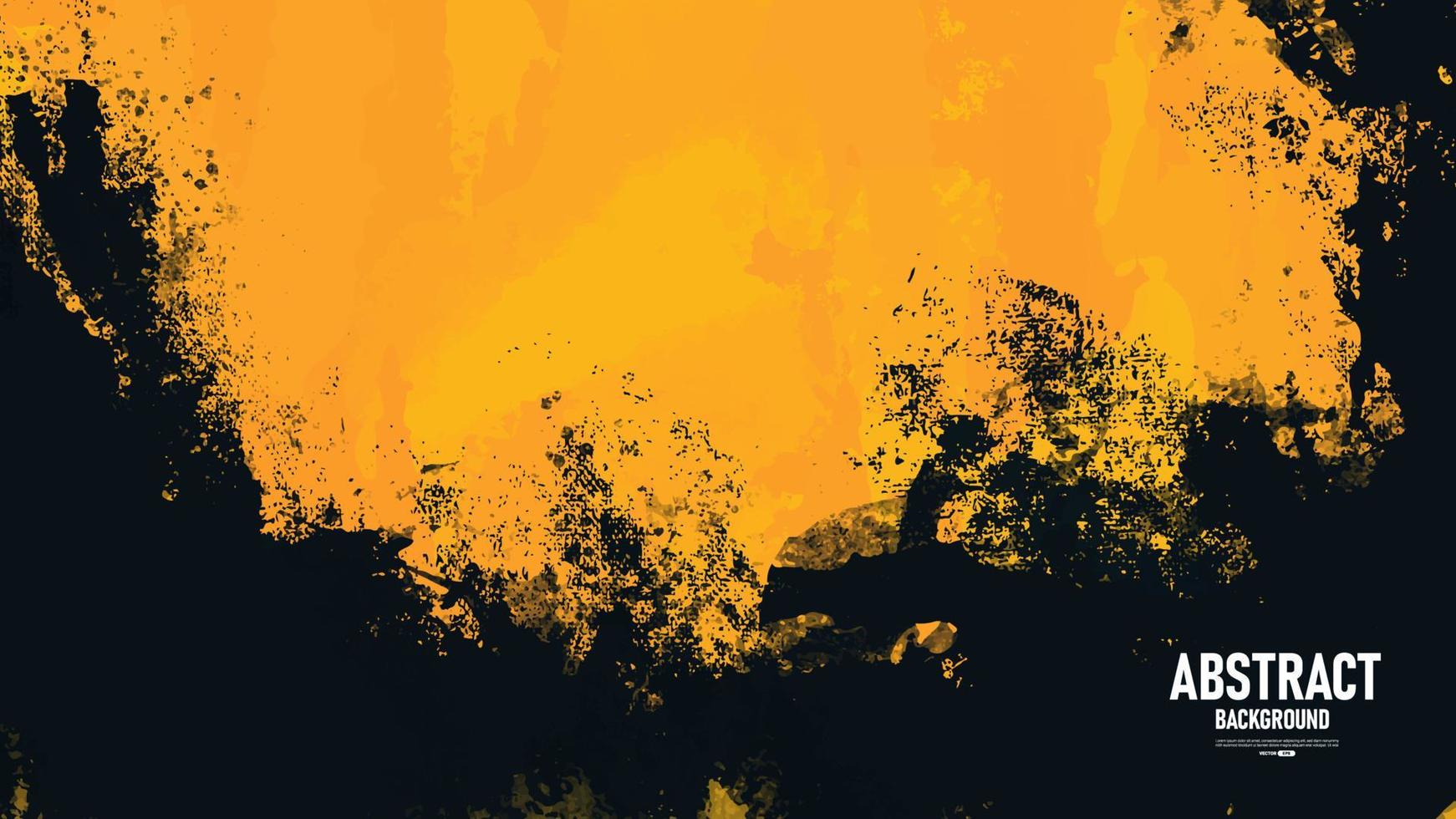 zwarte en gele abstracte achtergrond met grunge textuur. vector