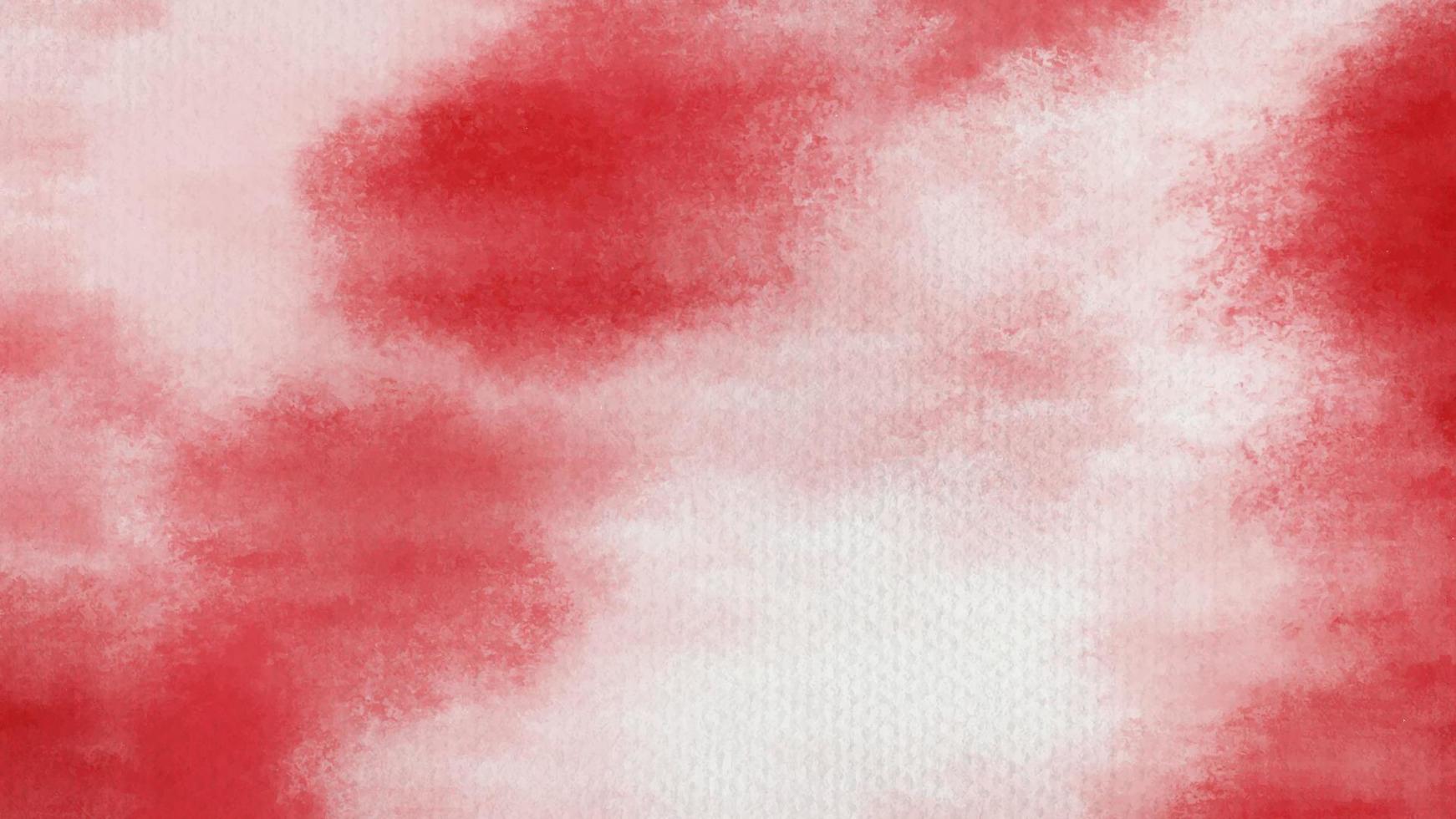 met de hand geschilderde rode en witte kleur met abstracte achtergrond van de waterverftextuur vector