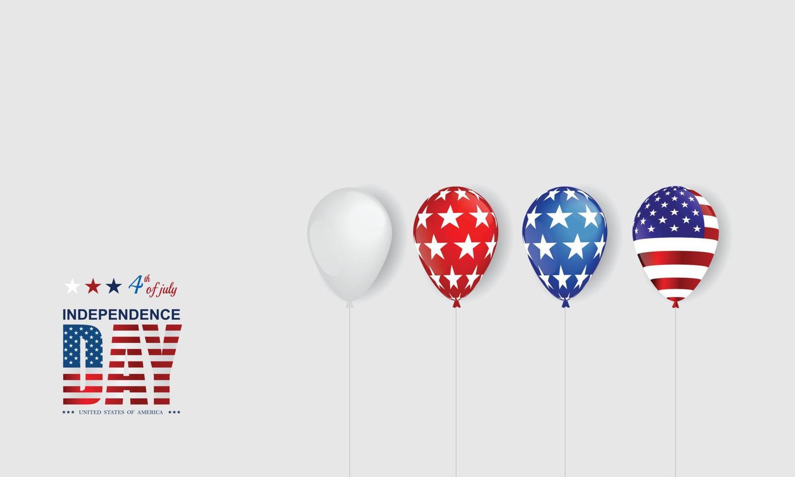 4 juli poster template.usa Onafhankelijkheidsdag viering met Amerikaanse ballonnen .usa 4 juli voor brochures, poster of banner.vector illustratie eps 10 vector