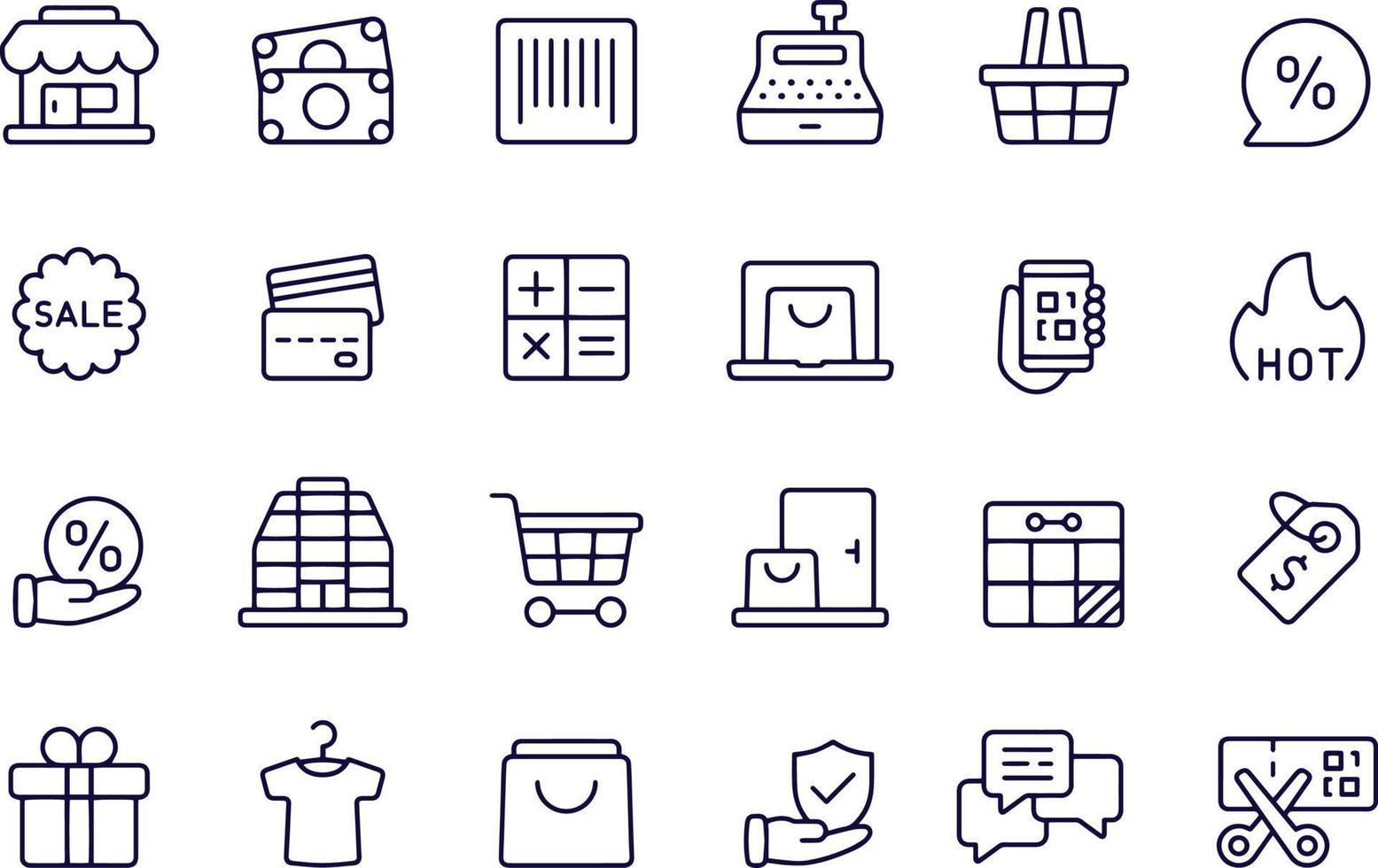 retail iconen vector design