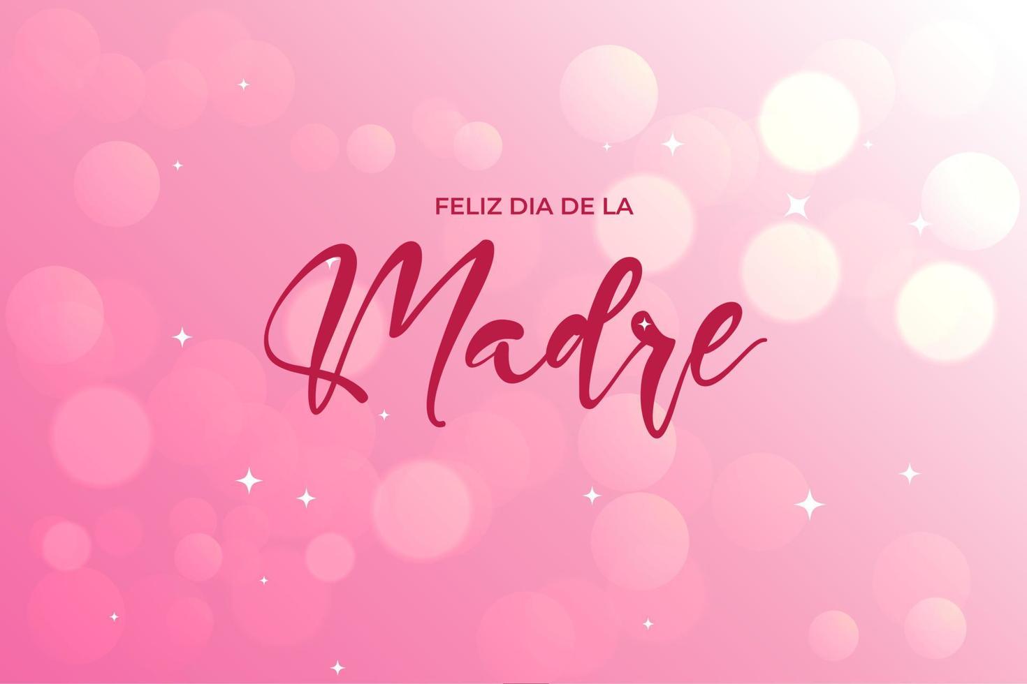 glanzende moederdagachtergrond met sprankelend glittereffect. feliz dia de la madre achtergrond. roze gradiënt moederdag ontwerp vector. vector