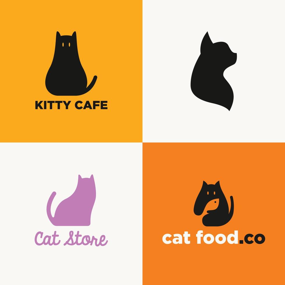 creatieve kat logo concept sjabloon vector