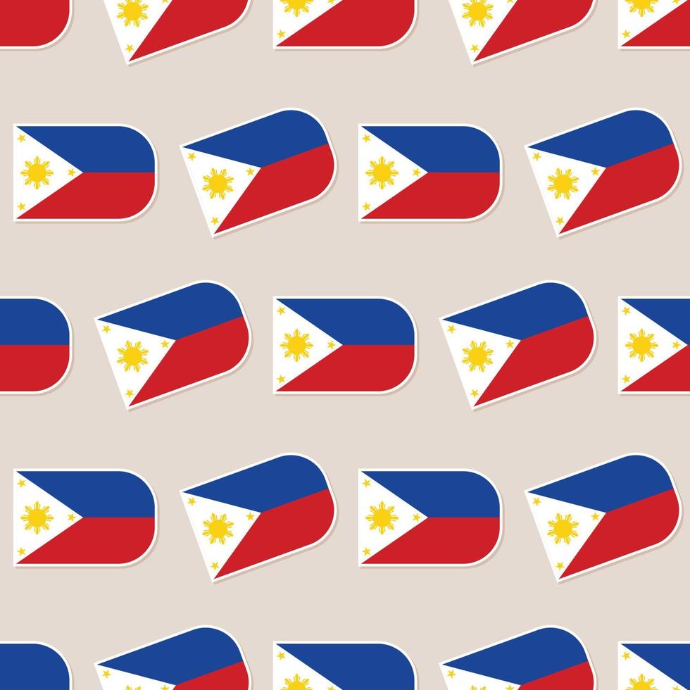naadloze Filipijnse vlag in vlak stijlpatroon vector