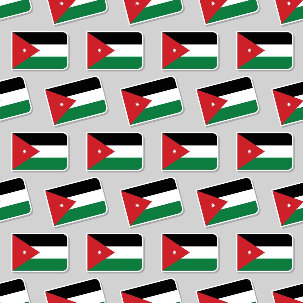 naadloze vlag van Jordanië in vlak stijlpatroon vector