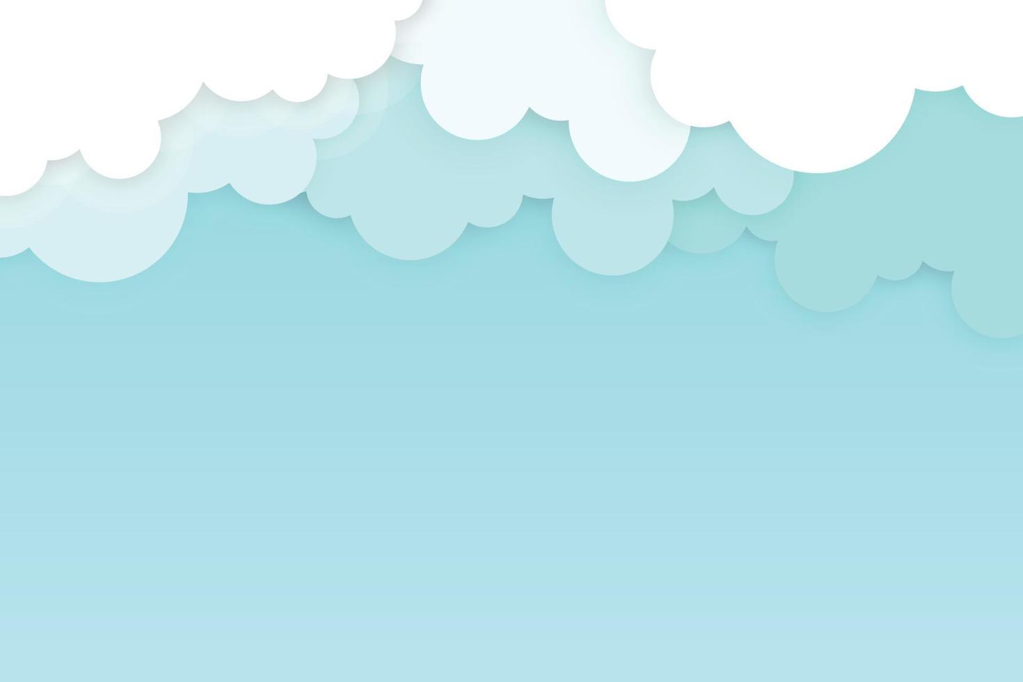 blauwe hemelachtergrond met wolken vector