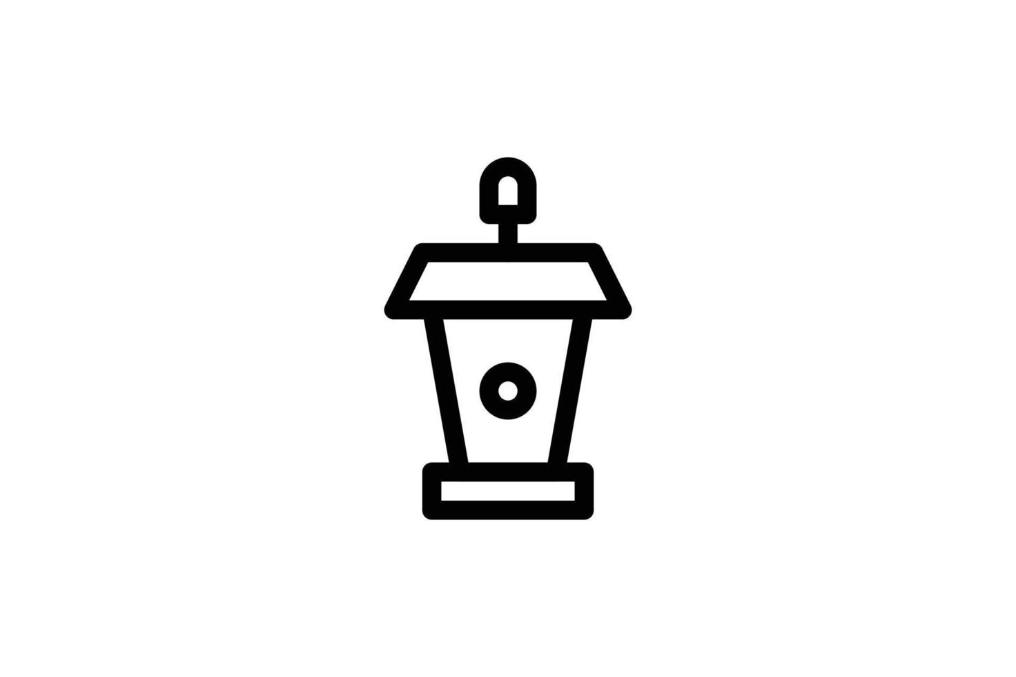 podium pictogram rechtbank lijnstijl gratis vector