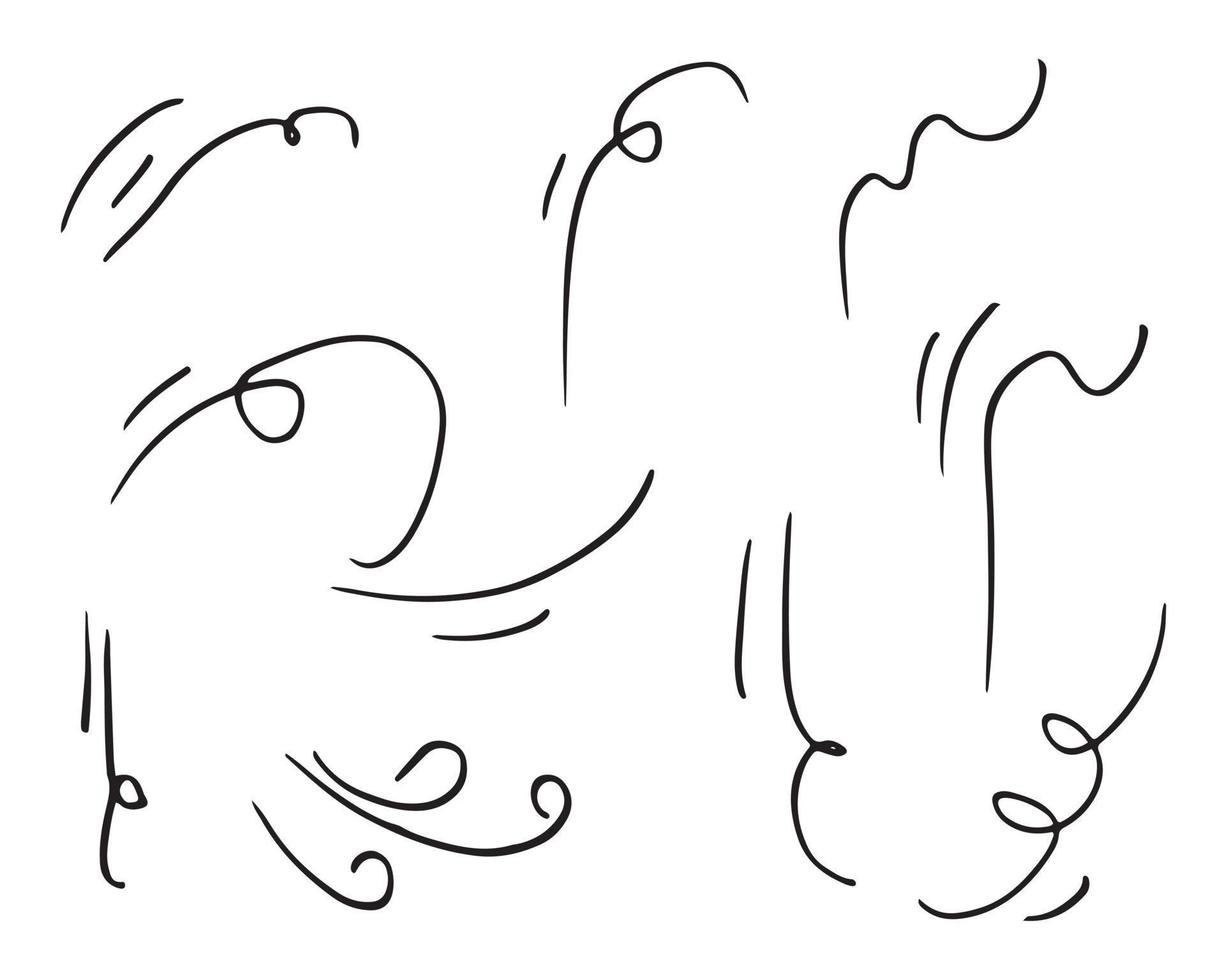 doodle wind illustratie vector handgetekende stijl geïsoleerd op een witte achtergrond.