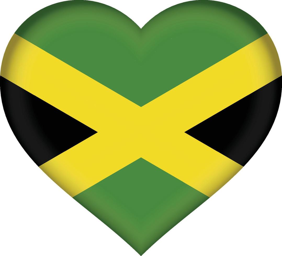 Jamaica vlag hart vector