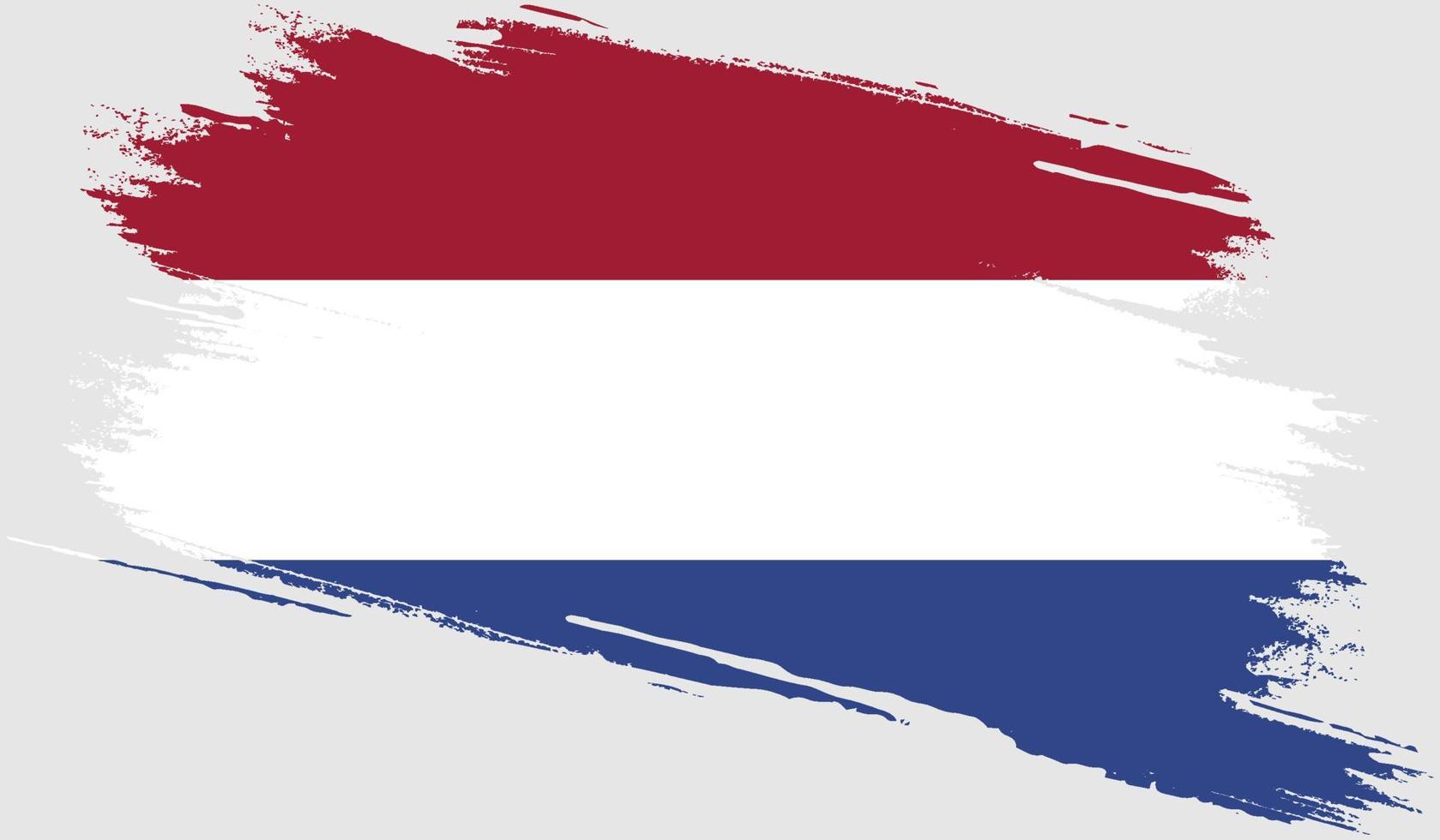 nederlandse vlag met grunge textuur vector