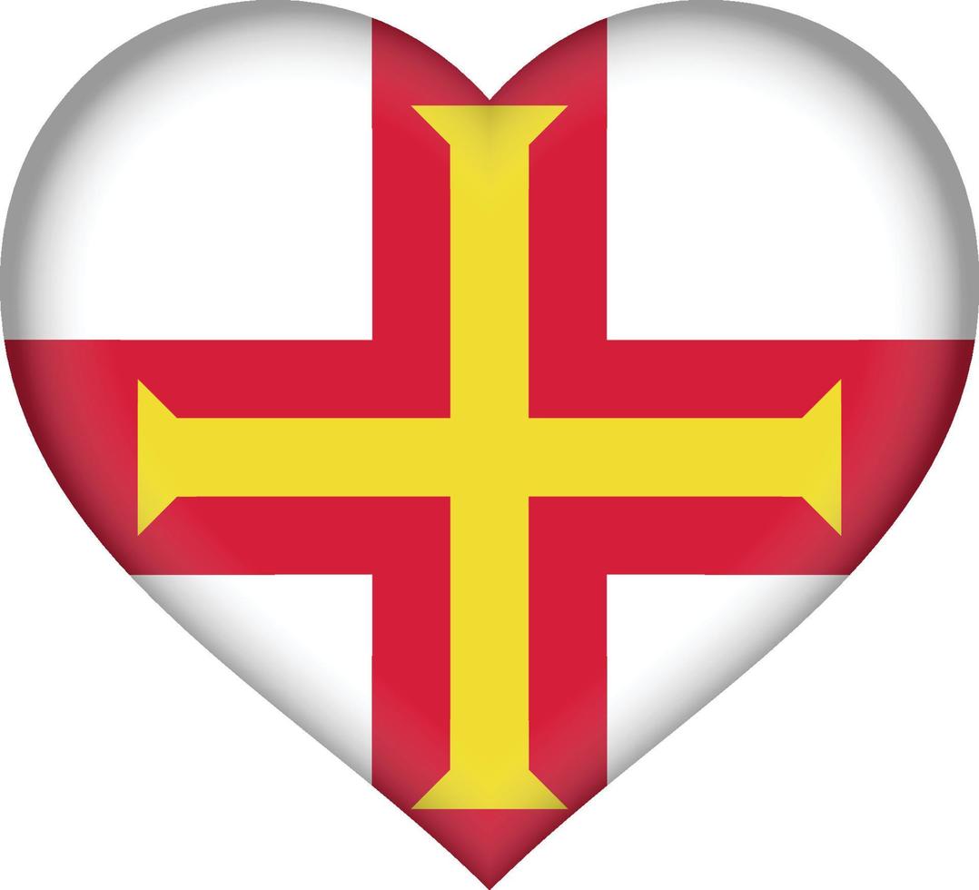 Guernsey vlag hart vector