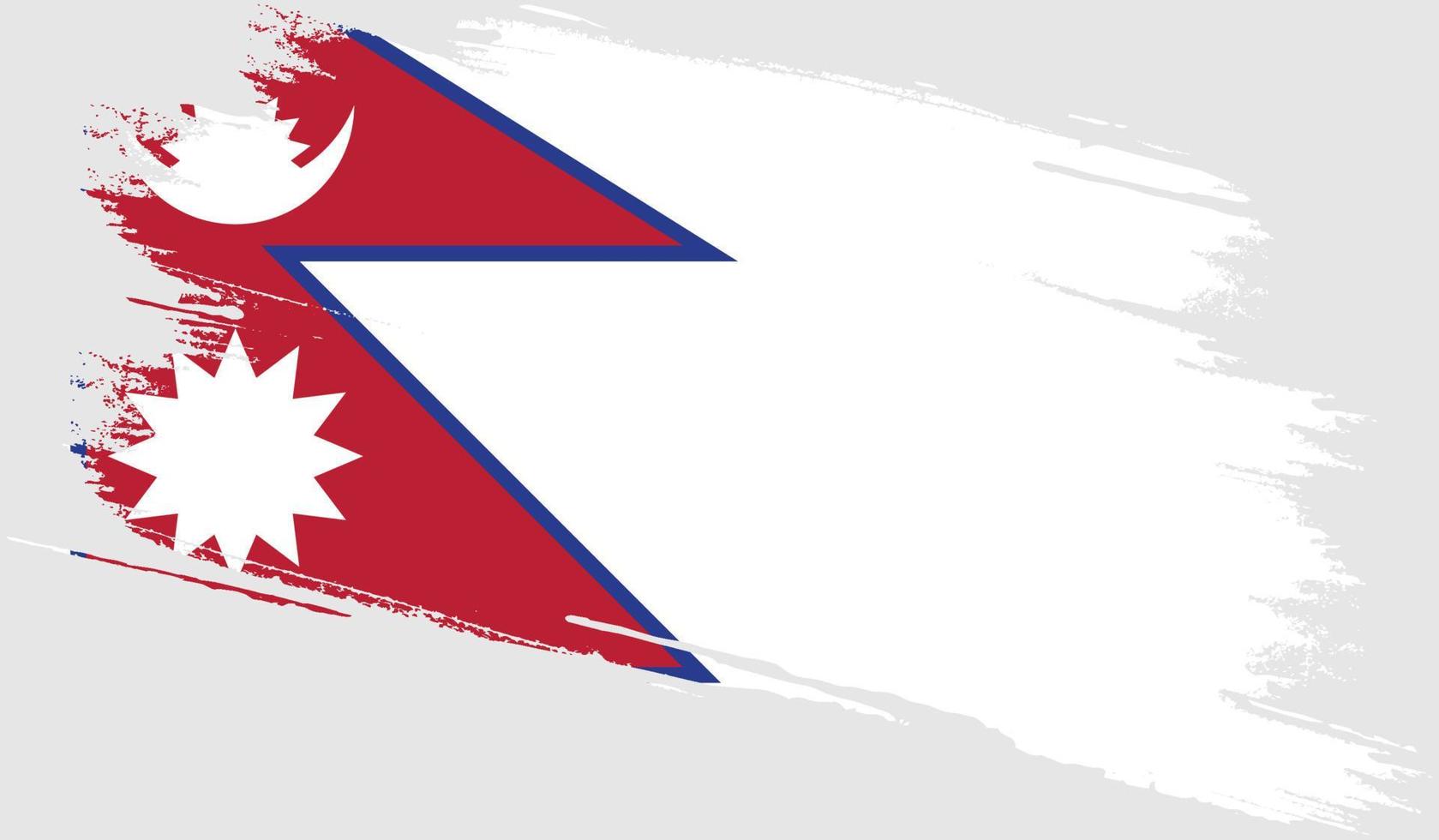 vlag van nepal met grunge textuur vector