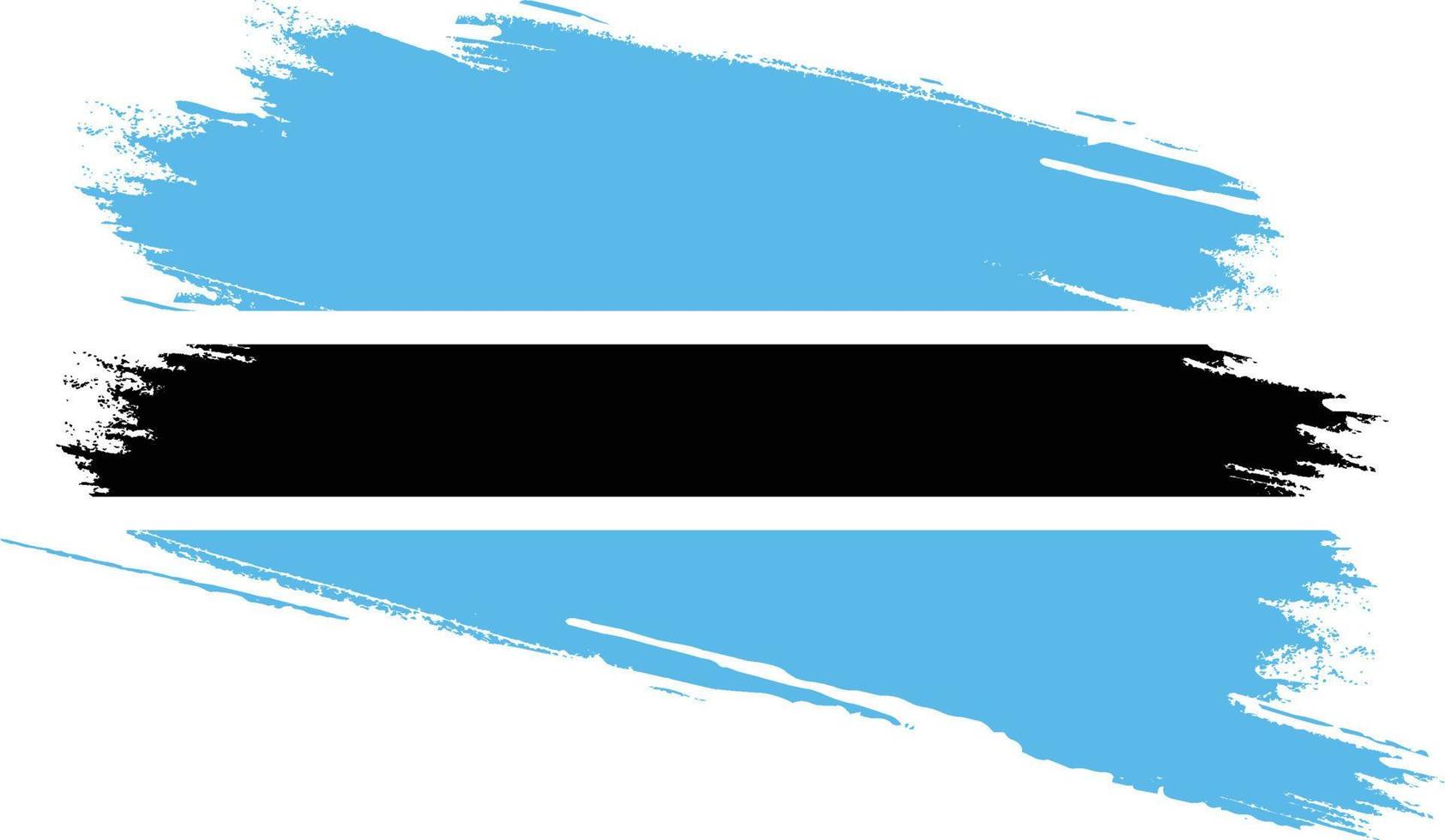 vlag van botswana met grungetextuur vector