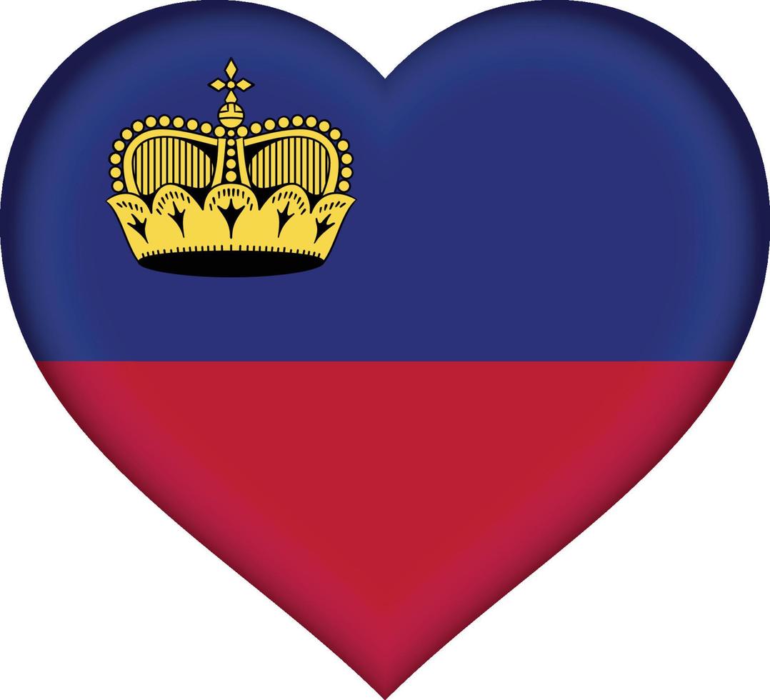Liechtenstein vlag hart vector