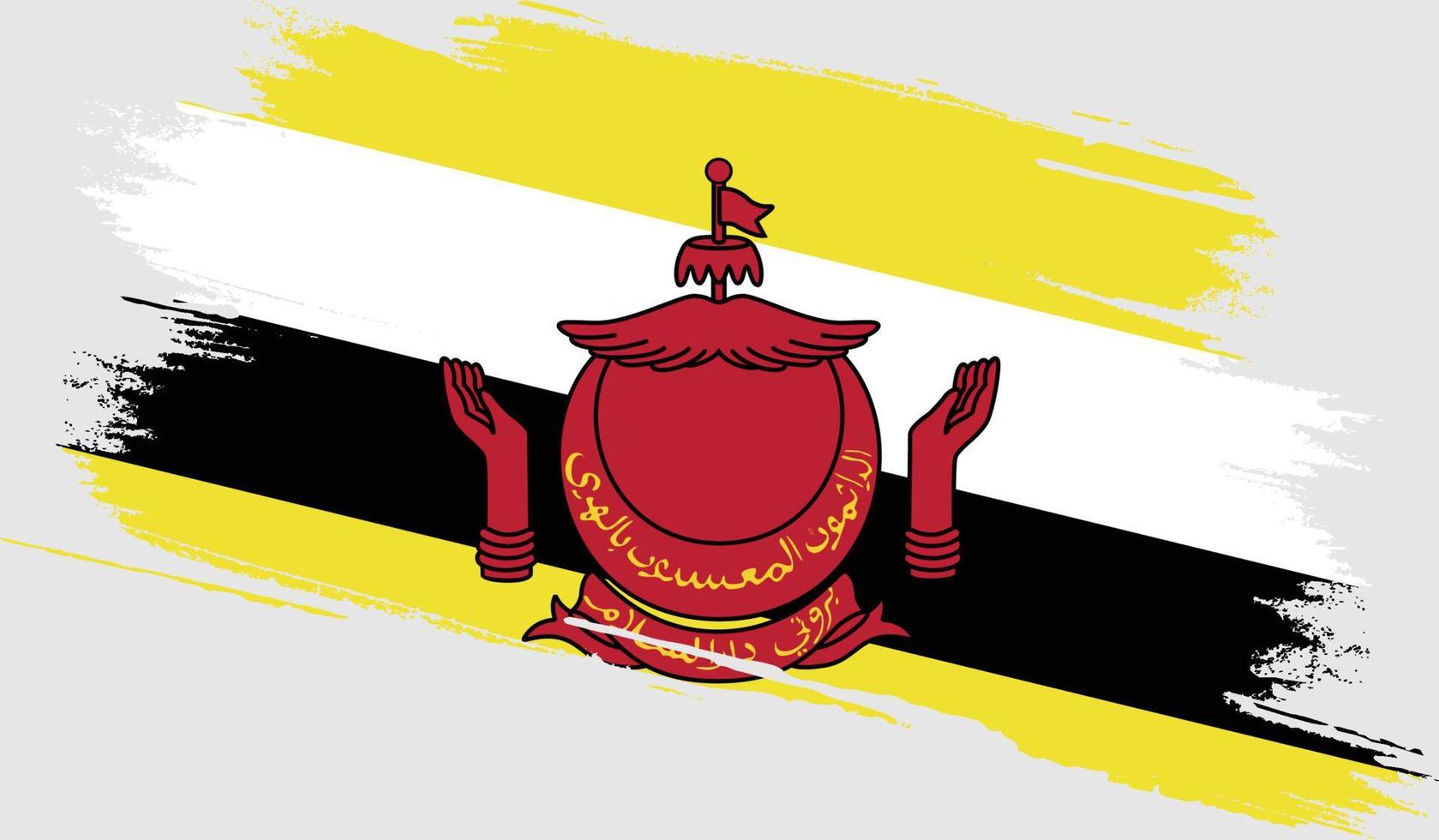 Brunei vlag met grunge textuur vector