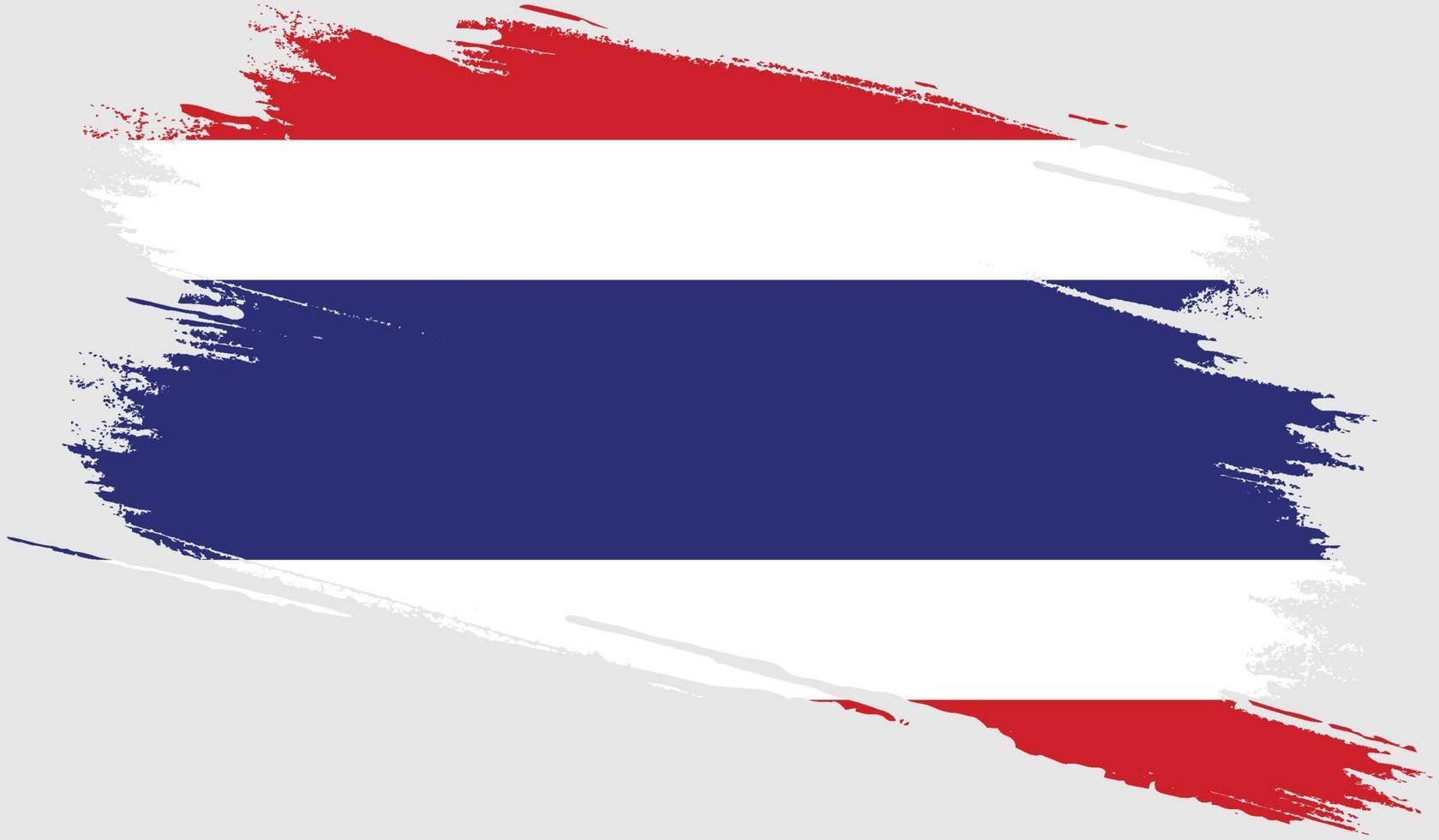 vlag van thailand met grungetextuur vector