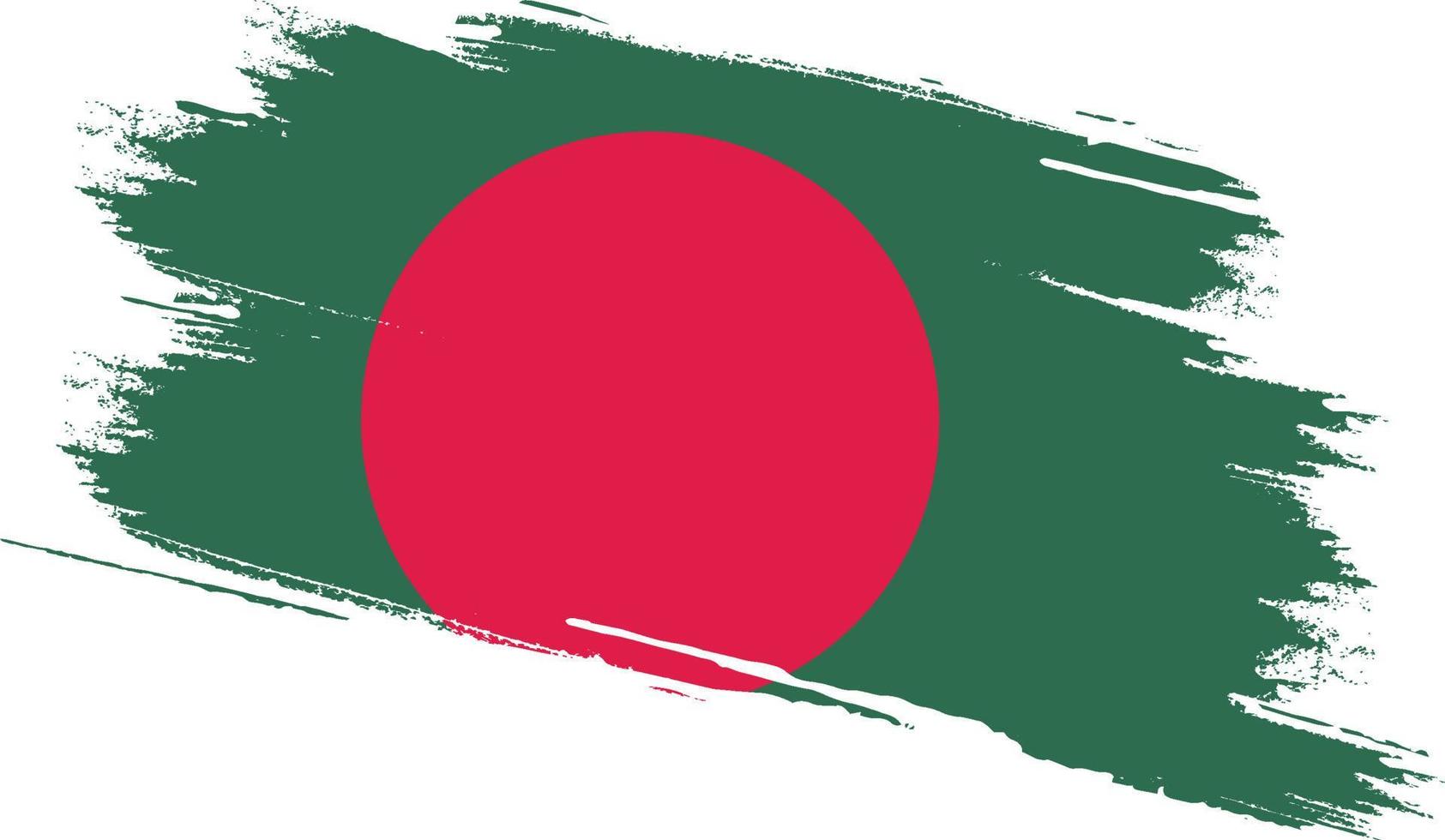 vlag van Bangladesh met grungetextuur vector