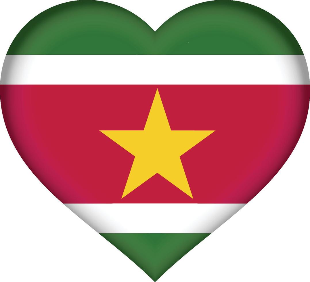 surinaamse vlag hart vector