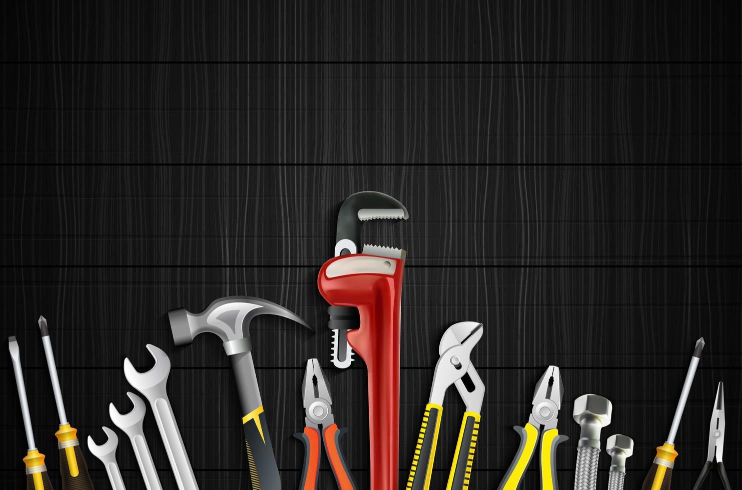 loodgieter tools icon set vector