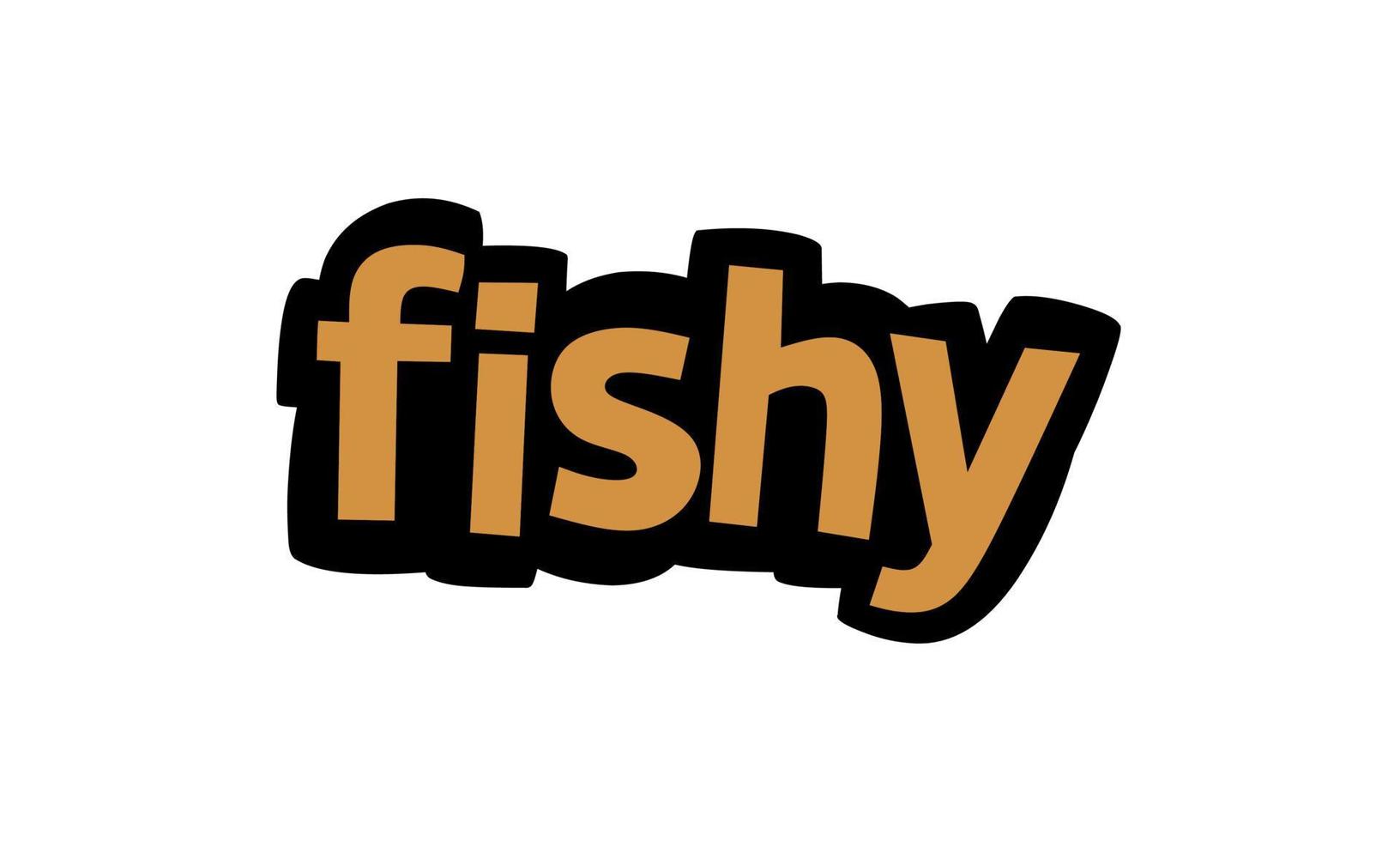 fishy schrijven vector ontwerp op witte achtergrond