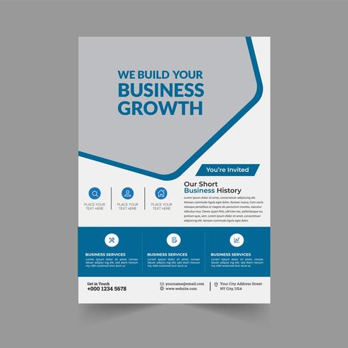 Zakelijke groei Brochure Template vector