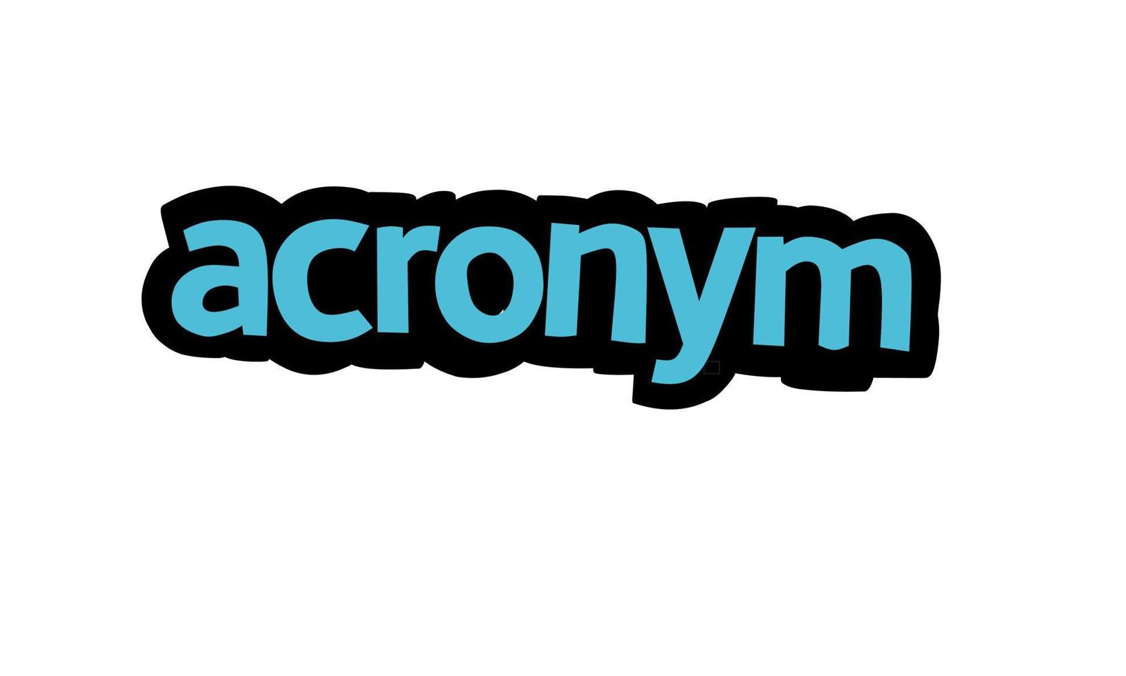 acroniem schrijven vector ontwerp op witte achtergrond