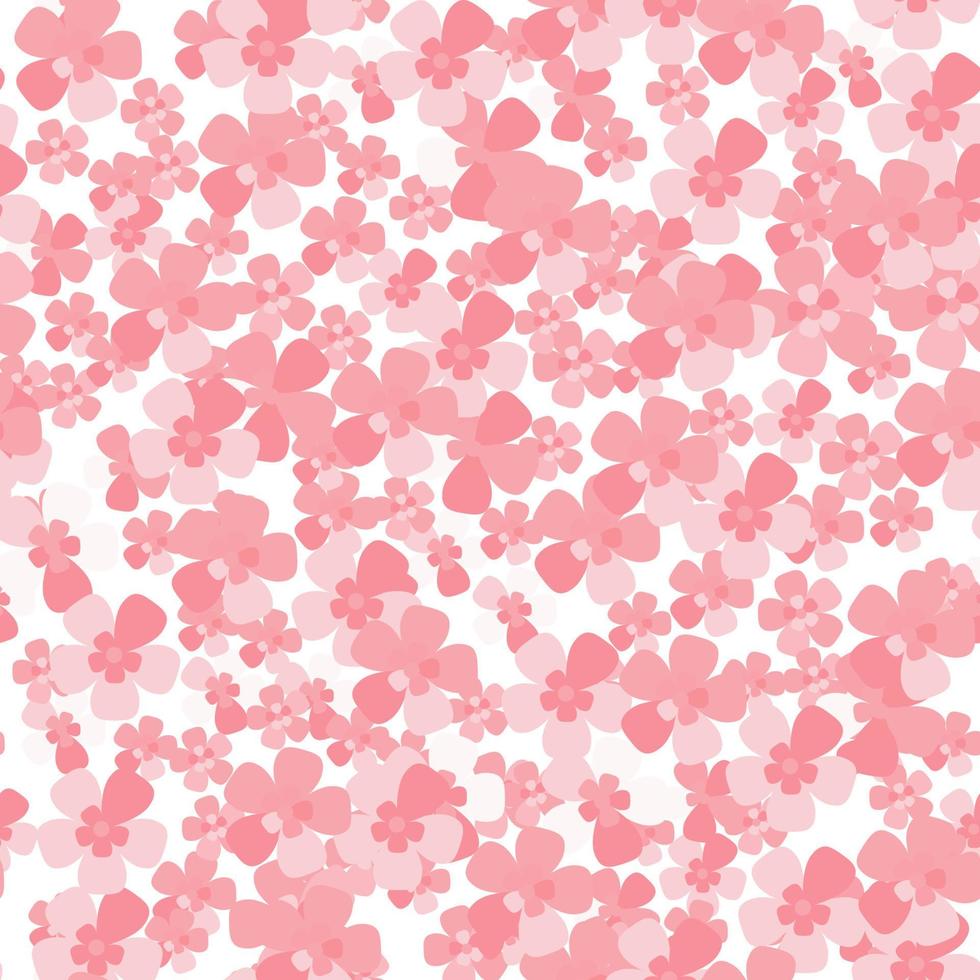 roze naadloze patroon met kersen sakura bloesem. mooie lente achtergrond voor poster, feest of kaart. vector