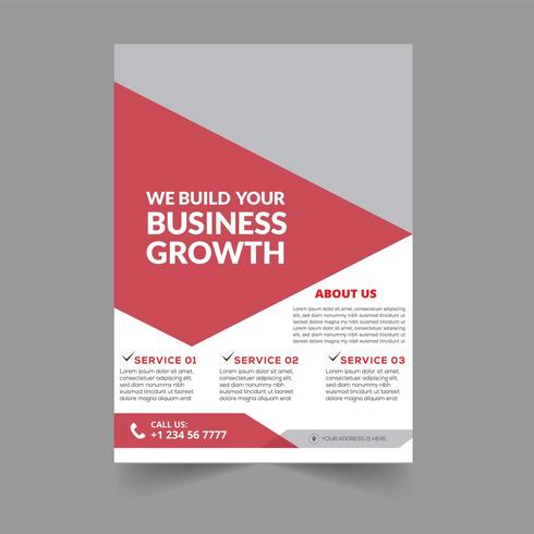 Rood ontwerp Brochure sjabloon vector