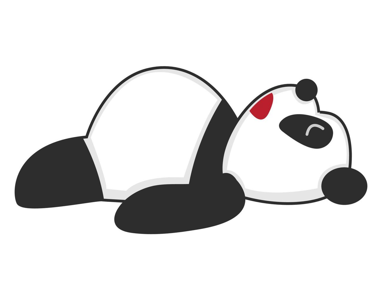 panda slaapt, tekenfilm, stickers vector