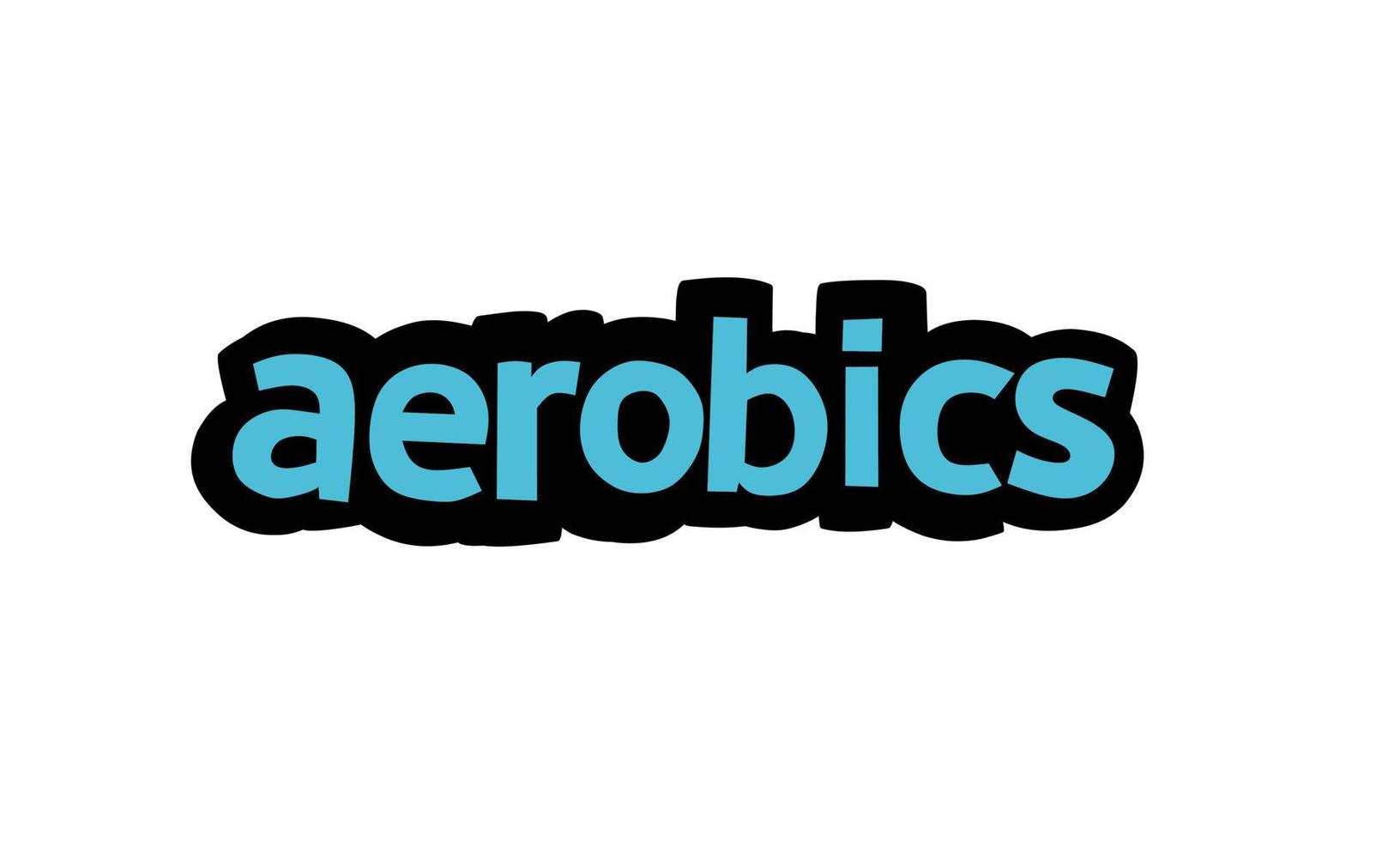 aerobics schrijven vector ontwerp op witte achtergrond