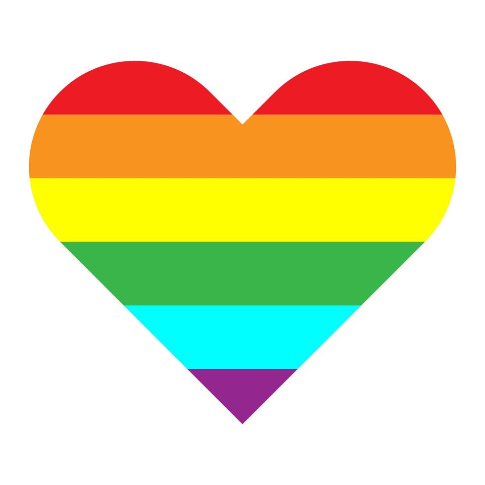 LGBT-regenboogkleur in hartvorm voor sjabloon, banner en achtergrond. vector