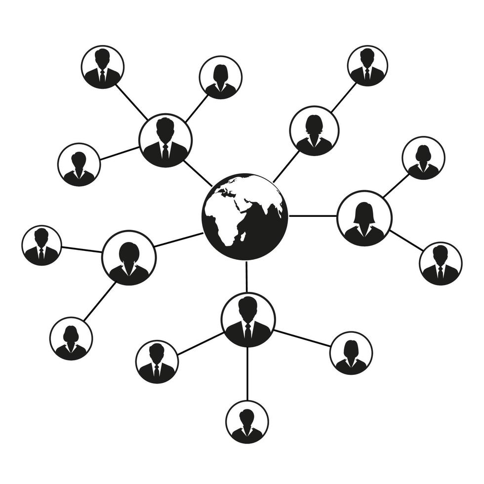 sociaal netwerkconcept. het verbinden van mensen. netwerk bedrijf vector