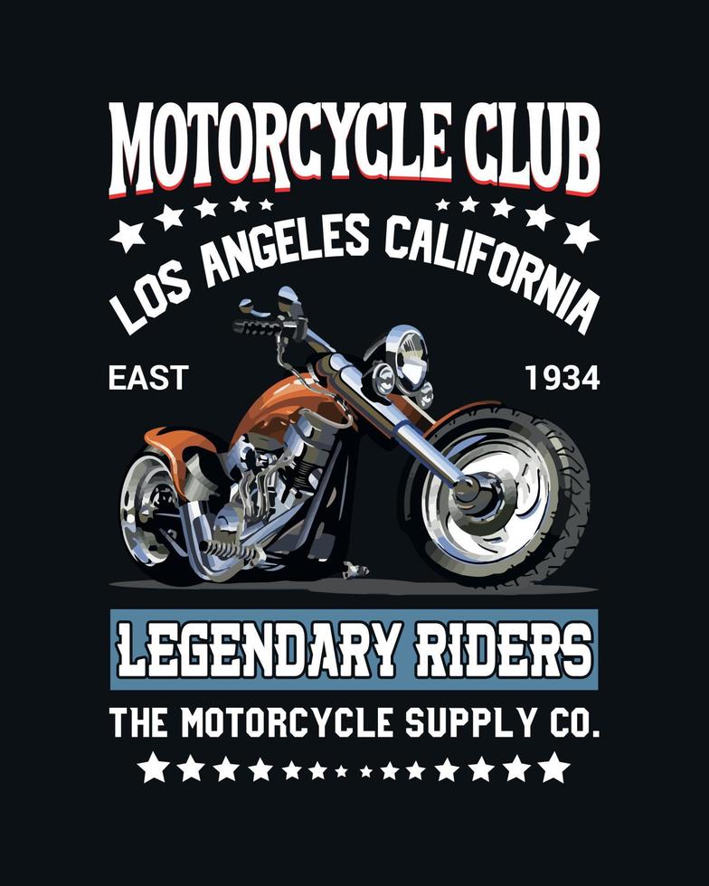 motorclub fietsers t-shirt ontwerp vector