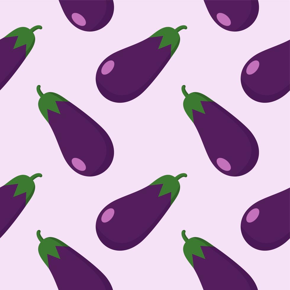 aubergine naadloze patroon. aubergine naadloze patroon achtergrond vector ontwerpsjabloon