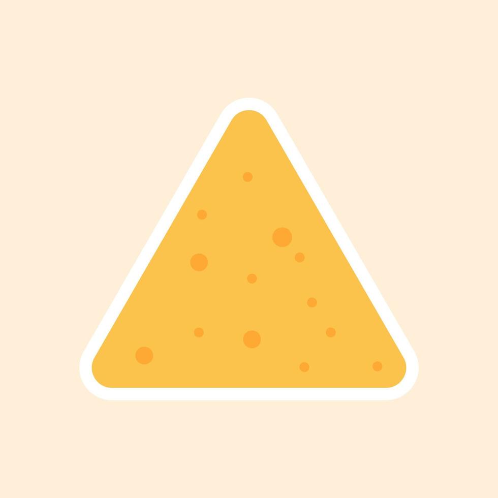 schattig en kawaii cartoon gelukkig tortilla chip karakter. nacho's karakter vectorillustratie vector