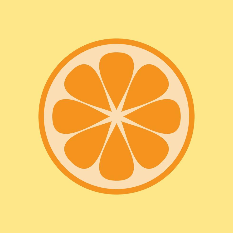 schijfje sinaasappelfruit. vector illustratie