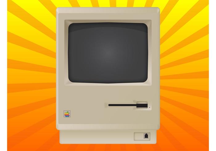 Vintage mac vector