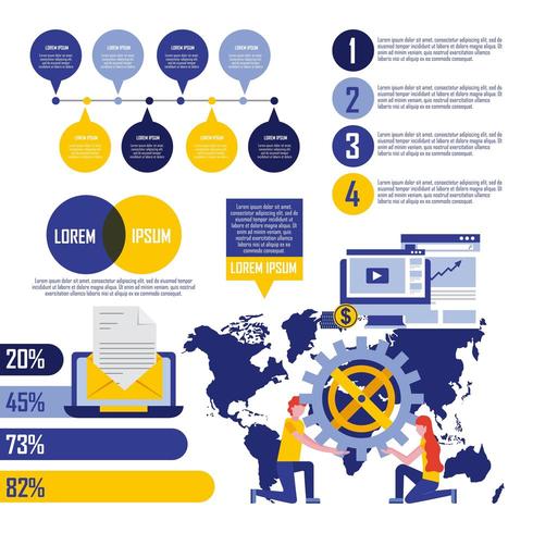 Infographics bedrijfsconcept vector