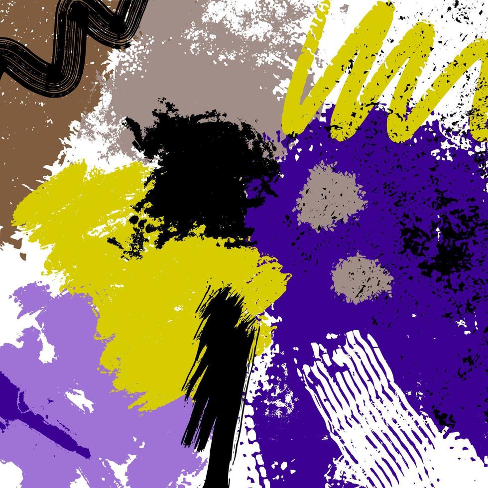 grunge splatter halverwege de eeuw abstracte penseelkunst vector