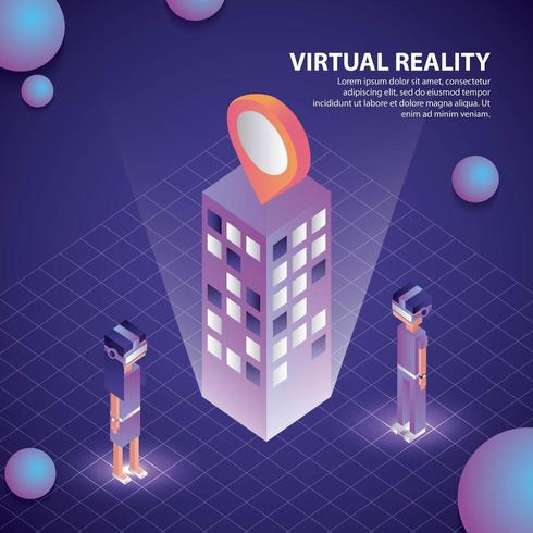 virtual reality isometrisch vector