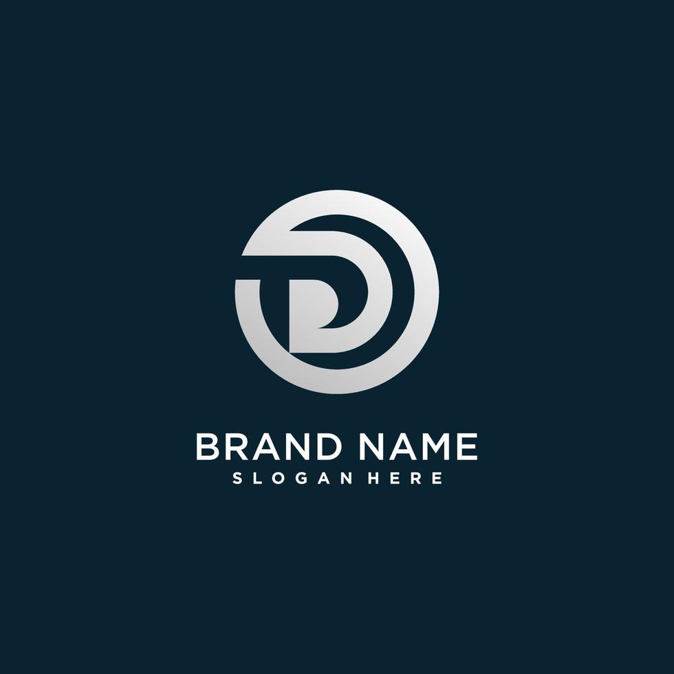 letter d-logo met modern creatief concept voor bedrijf of persoon premium vectordeel vector