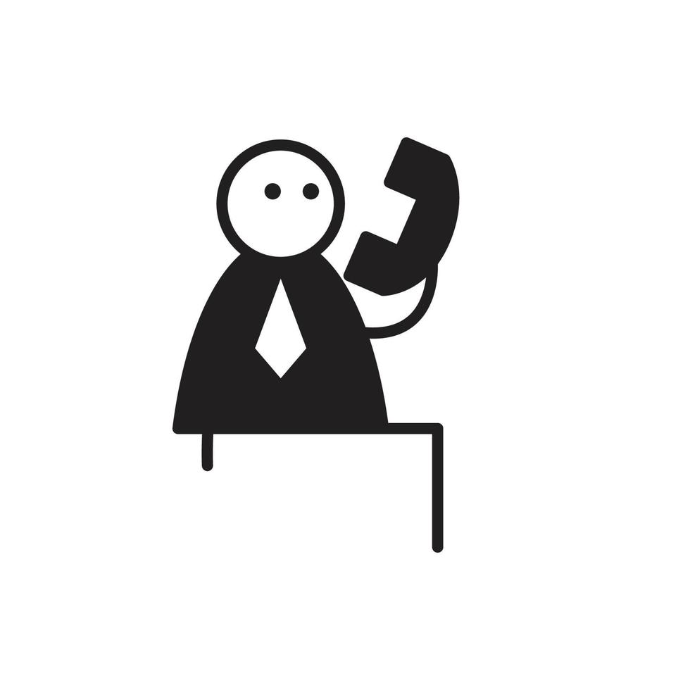 zakenman stok figuur praten over telefoon illustratie vector