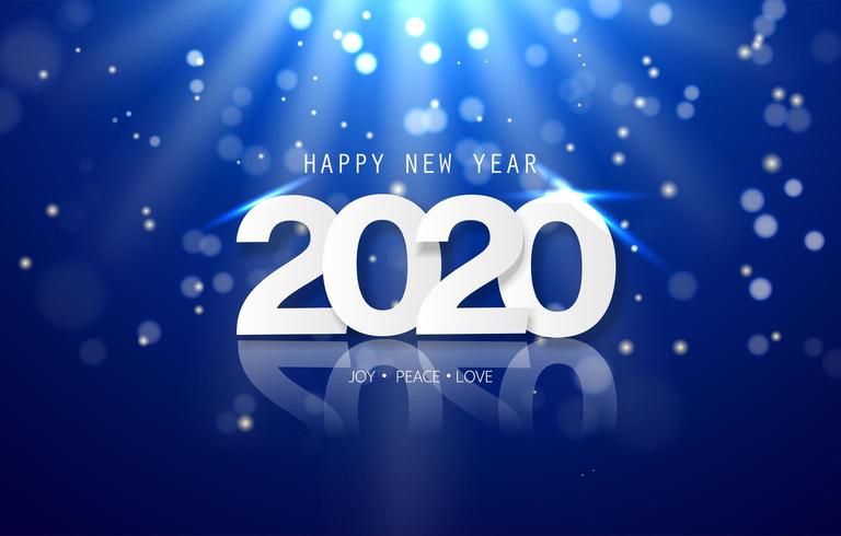Gelukkig Nieuwjaar 2020 banner vector