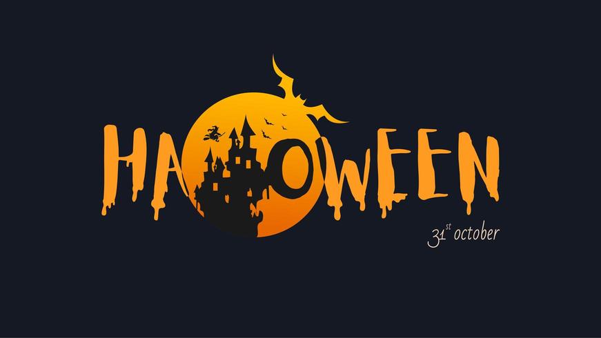 vrolijke halloween banner vector