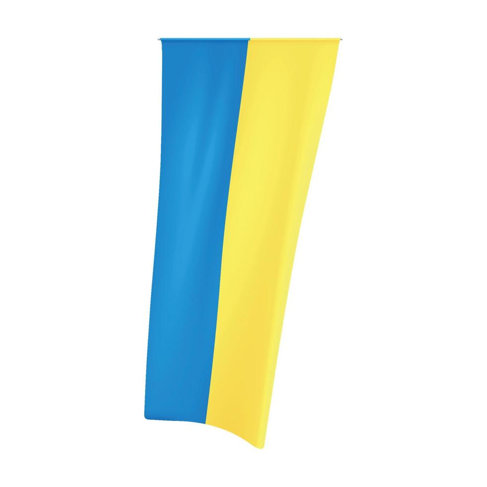 Oekraïne verticale vlag. nationale Oekraïense gele blauwe vlag. Oekraïne wimpel. vector