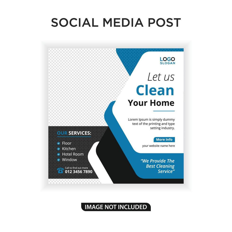 maak de banner en postsjabloon van uw huisadvertenties schoon vector