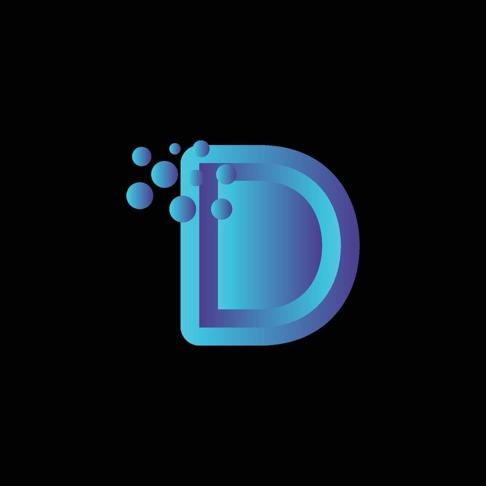 creatief modern d-logo-ontwerp vector